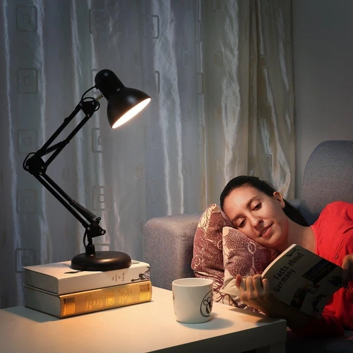 Desk Lamp Flexible Clamp Reading Light Swing Arm Table Clamp Study Base E27 Tool - Picture 7 of 12