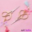 Gold-Plated-Nail-Scissor-Bead-Tassel-Pendant-Cuticle-Cutter-Manicure-Nail-Art miniatuur 1