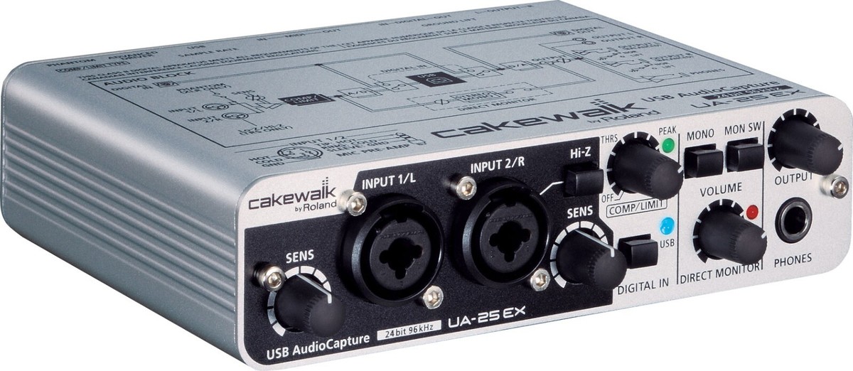 Roland Edirol UA-25EX 24Bit / 96kHz USB Audio-Midi Capture