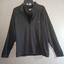 Greg Norman Men's Long Sleeve 1/4 Zip Pullover Shirt Size XL Black