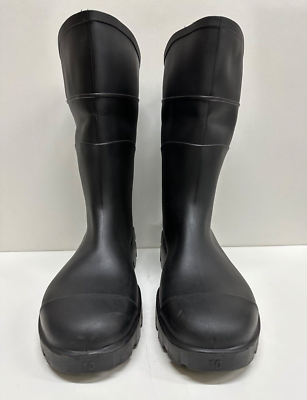 Rainboots men size 10 women size 12 unisex black rubber waterproof  made in USA George Unisex Rubber Rain and Work Boots, Waterproof PVC  main image 3