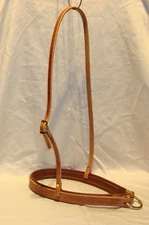 Roper noseband western USA halter bolts tan liner custom cowboy tack USA H916