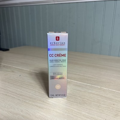 Erborian Color Correcting CC Cream with Centella Asiatica, Fair Clair  New