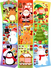 Christmas Stickers for Kids Toddlers, Make A Face Christmas Crafts Stickers