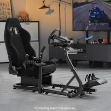 Marada G923 Racing Sim Cockpit Stand with Seat Fit Logitech G920 Thrustmaster
