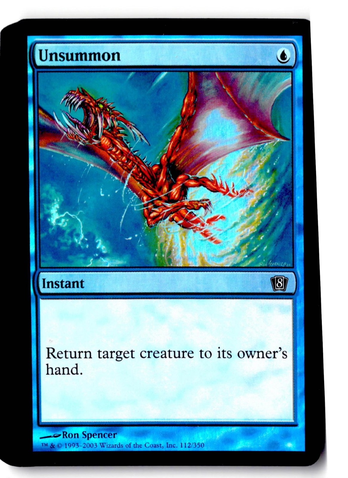 Unsummon 112 Foil Common 8th Edition Magic: The Gathering Lightly Played