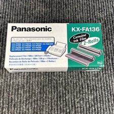 Panasonic KX-FA136 Original Ink Film Replacement Fax Toner 2 Rolls