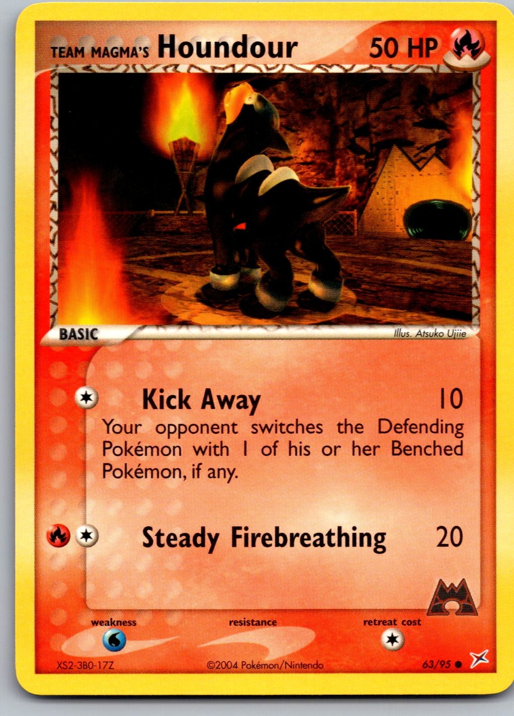 Team Magma's Houndour Common Team Magma vs Team Aqua 63/95 NM