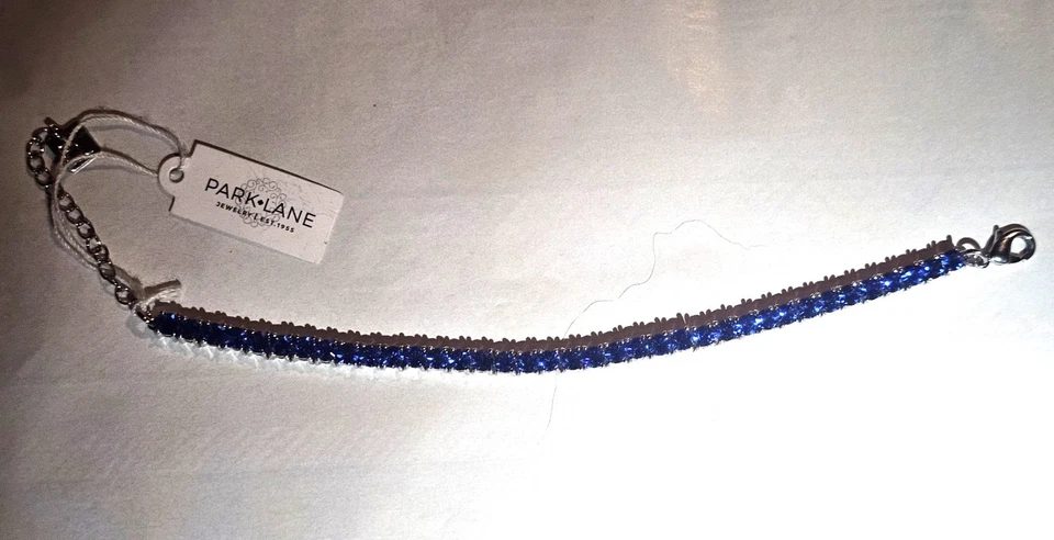 RARO! Park Lane MICRO Zafiro Impresión Pulsera, Pendientes, Collar Plata! Foto 2 de 4