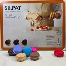 Silpat Non Stick Silicone 28 Hole Mini Heart Tray Baking Mold Made in France NIB