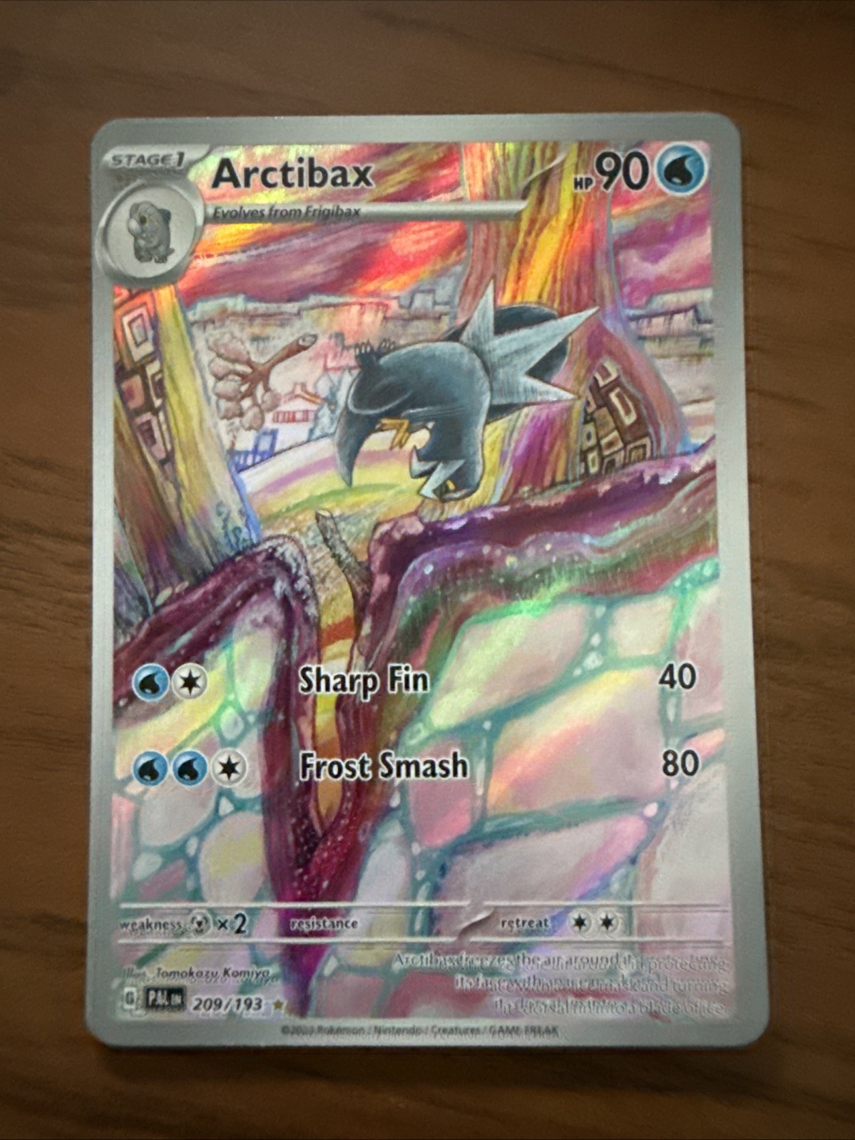 Pokemon Arctibax 209/193 Illustration Rare Paldea Evolved Gem Mint