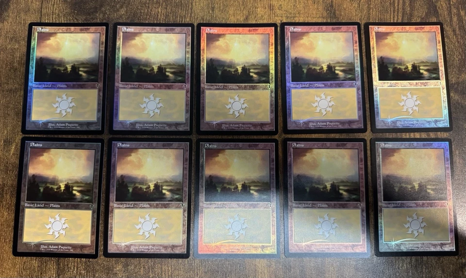 100x Basic Land Set FOIL Retro Innistrad Remastered 10/ea 288-297 Pack Fresh - Image 3 of 4