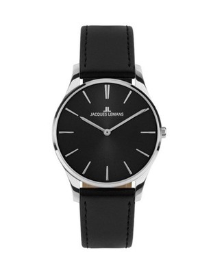 JACQUES LEMANS Women Analog Quartz Casual Watch Classic Dress Black Dial Waterpr