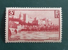 France 1938 391 neuf luxe ** dents courtes Palais des Papes Avignon
