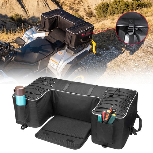 KEMIMOTO ATV Rear Seat Bag Rack Back Storage Luggage Bottom Bag W ...