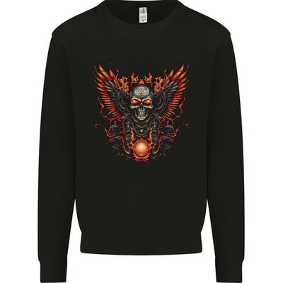 Felpa Con Cappuccio Uomo Teschio E Ossa Incrociate, Nero, Taglia S, 80% Poliestere 20% Cotone, 280 G/m²