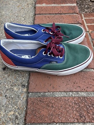 Vans Era Shoes Mens Size 7.5 Multicolor Colorblock Canvas Low Top Skate Sneakers
