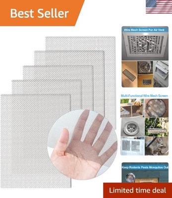 Versatile 5 Pack Wire Mesh Screen - 13.4'' x 9.5'' for Custom Home Applications