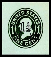 SCOTT #U513a VERY FINE MINT CUT SQUARE