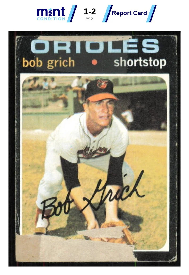 1971 TOPPS BOB GRICH 193 GOOD MCG 2 RC BASEBALL BALTIMORE ORIOLES