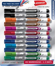 BIC Intensity Advanced Colorful Dry Erase Markers, Bullet Tip, 12-Count  Whiteb