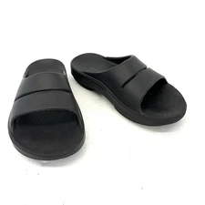 OOFOS OOahh Sport Flex Recovery Sandal Women's Size 8 Matte Black