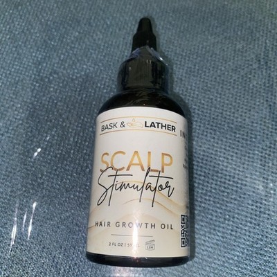Bask & Lather Scalp Stimulator Hair Growth Oil Mint Rosemary 2 oz NEW