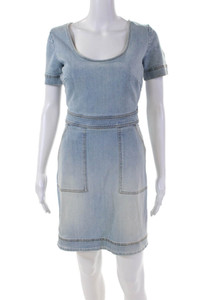 white christmas dresses Stella Midi in Denim L