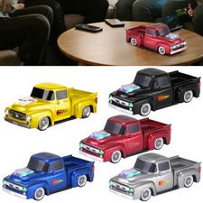 Retro Truck Dual 2" Bluetooth Speaker Bass FM Radio USB AUX TWS with LED Lights