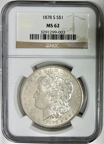1878-S Morgan Silver Dollar, NGC MS-62