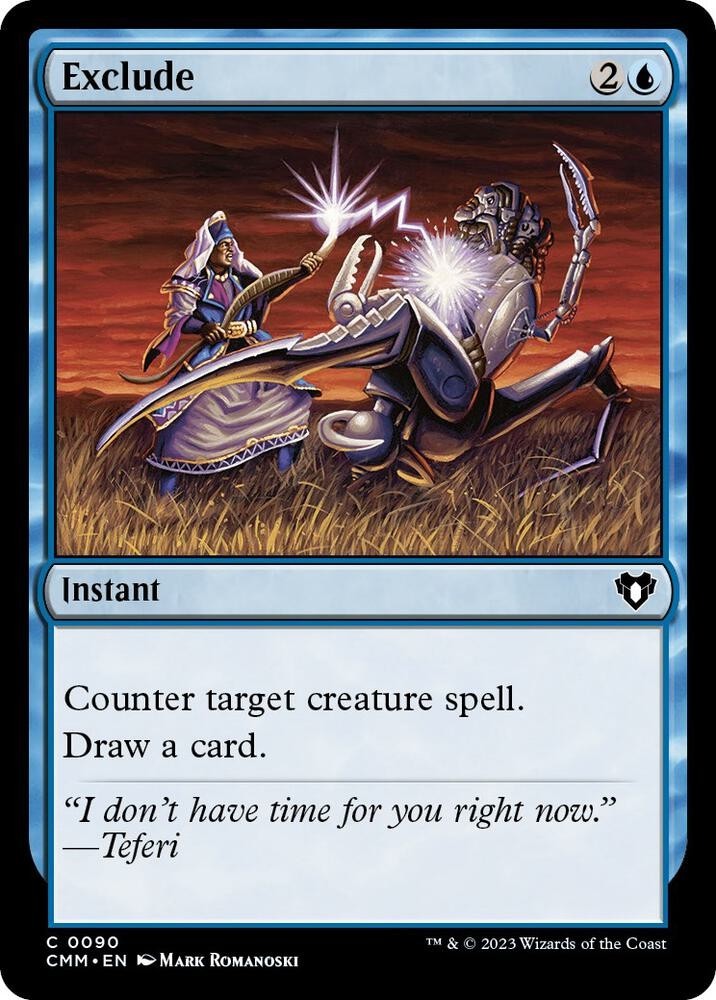 NM Exclude, MTG, Commander Masters, Magic the Gathering, 90