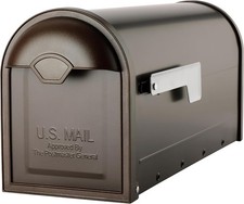 8830RZ-10 Winston Post Mount Mailbox Rubbed Bronze Galvanized steel build for