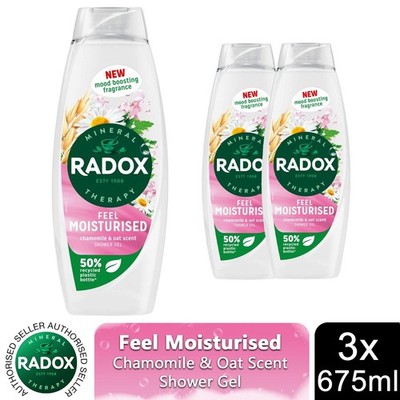 Radox Mineral Therapy Duschgel mit neuem stimmungsaufhellendem Duft 675 ml, 3er Pack