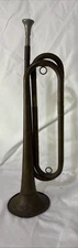 US REGULATION Large BRASS BUGLE, w/Mouthpirlece Vintage