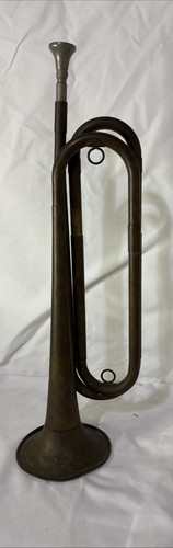 US REGULATION Large BRASS BUGLE, w/Mouthpirlece Vintage