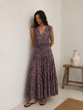 Misa Los Angeles Women’s Medium Chiffon Floral Lightweight Holden Maxi Dress
