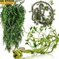 Artificial Reptile Vine Plants Terrarium Climbing  Hiding Spaces Pets New