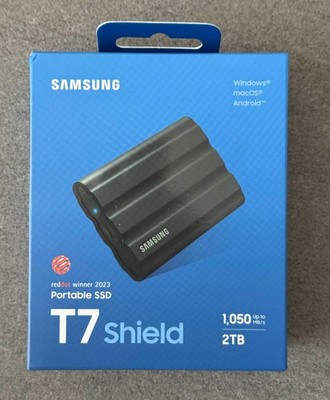 Samsung T7 Shield 2TB Portable SSD USB-C 3.1 10Gb/s extern Schwarz NEU & OVP