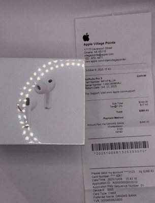 Apple AirPods Pro 3 with MagSafe Wireless Charging Case - White
