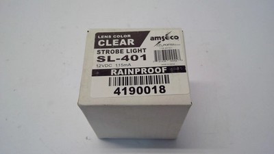 NEW AMSECO  SL-401 CLEAR STROBE LIGHT 12VDC 115mA waterproof