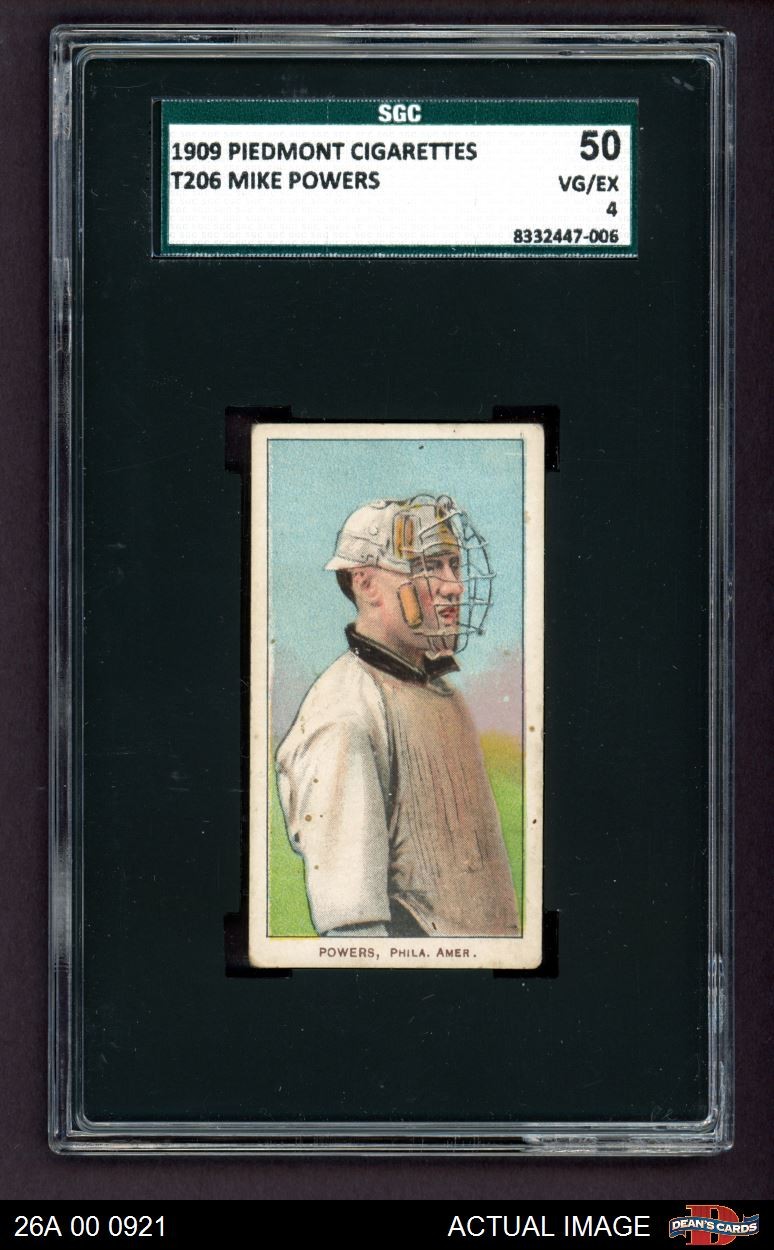 1909 T206 Mike Powers Athletics SGC 4 - VG/EX