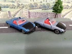 2 Vintage Dinky Toys  No. 914 Vw Porsches Sports Cars. Joblot Restoration.