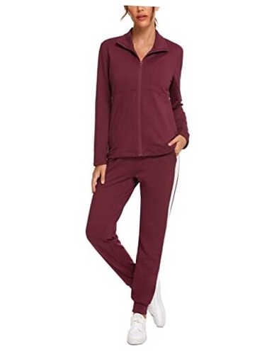 Sweatsuits For Women Set 2 Piece Outfits For Women Jogging Large H0256-red