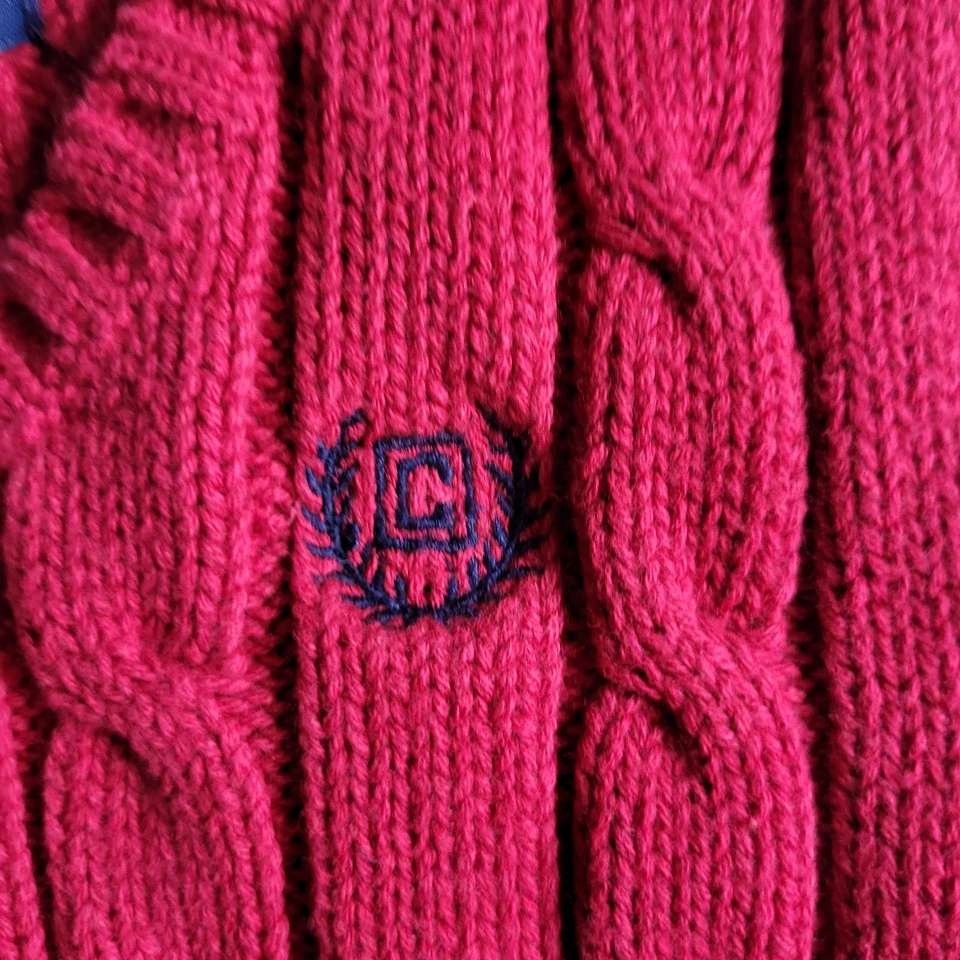 Chaps Est 1978 Boys Red Sweater Vest Sleeveless 100% Cotton 18 M W/Chaps Logo - Image 3 of 4