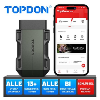 2026 Neue TOPDON TopScan PRO Kfz OBD2 Scanner Bluetooth Vollsystemdiagnose