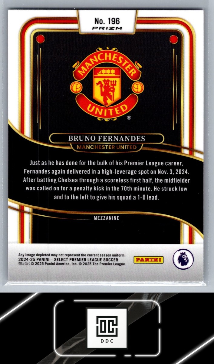 2024-25 Panini Select Premier League #196 Bruno Fernandes Pink
