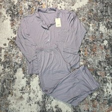 Kyte Baby Women's Long Sleeve Pajama Set Trim Gray Size XL
