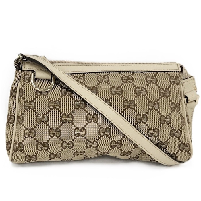 GUCCI one-Shoulder Bag Leather GG Canvas series 861135
