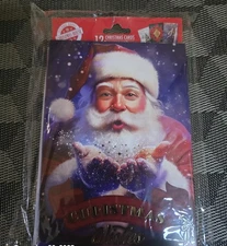 Christmas House 12 Pack  of 5"x7" Cards; 4 Designs  w/Envelopes & 12 Seals (M5)