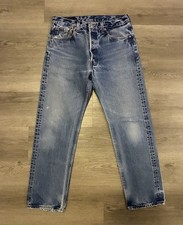 Vintage 90  s Levi's 501 XX button fly Denim Blue Jeans made in USA 30 x 29